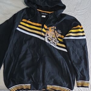 Black and Yellow Striped Hoodie